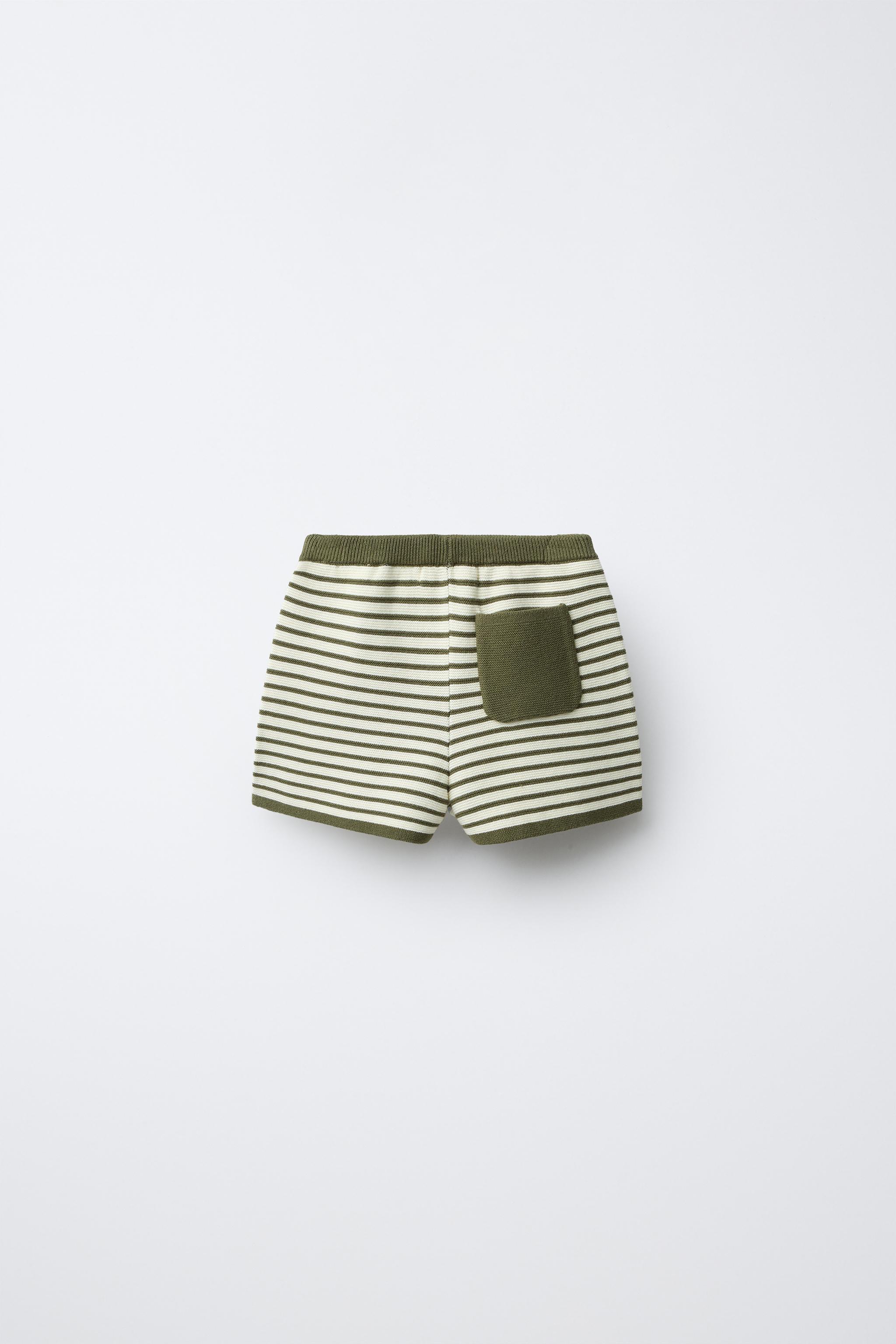 STRIPED KNIT SHORTS